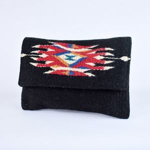 Boho Clutch Purse Chimayo Black Southwestern